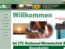Tablet Screenshot of ctc-heizkessel.com